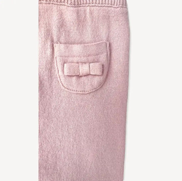 Milan Earthy Sweater Knit Baby Legging Pants (Mauve Pink)