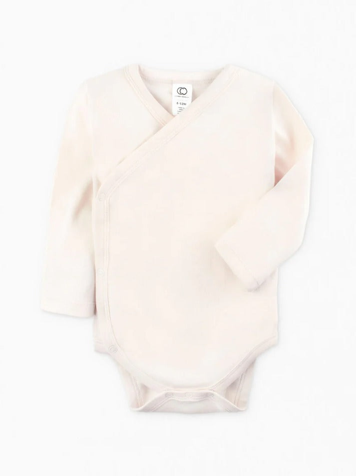 Classic Long Sleeve Kimono Bodysuit - Natural