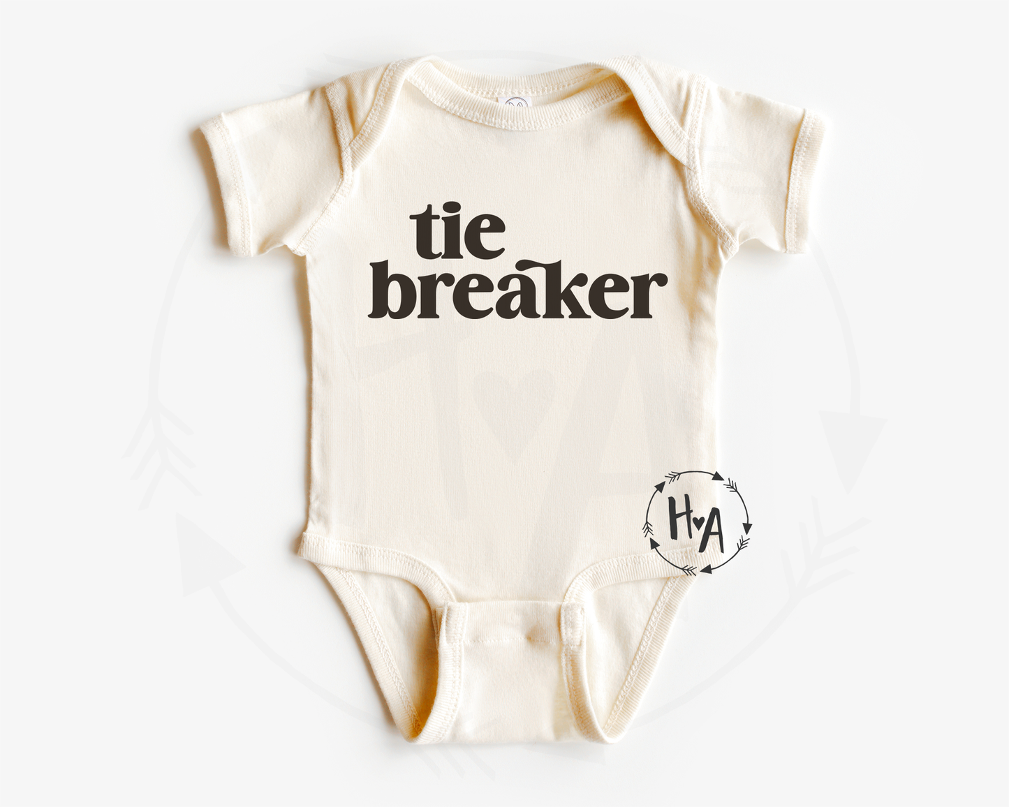 Tie Breaker Baby Onesie®, Little Sibling Announcement, New Baby Gift, Gender Reveal Announcement Onesie®